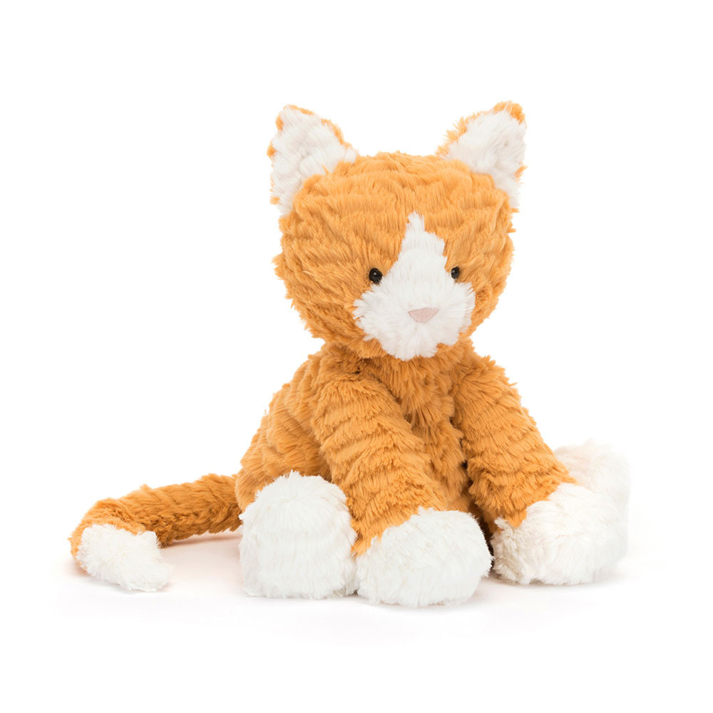 Peluche Chat roux Fuddlewuddle en orange