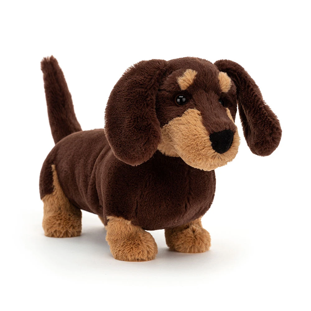 Peluche teckel marron Otto