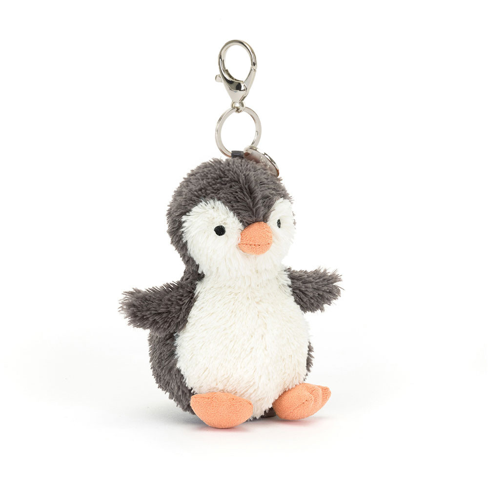 Porte-clé Manchot Peanut en gris et blanc