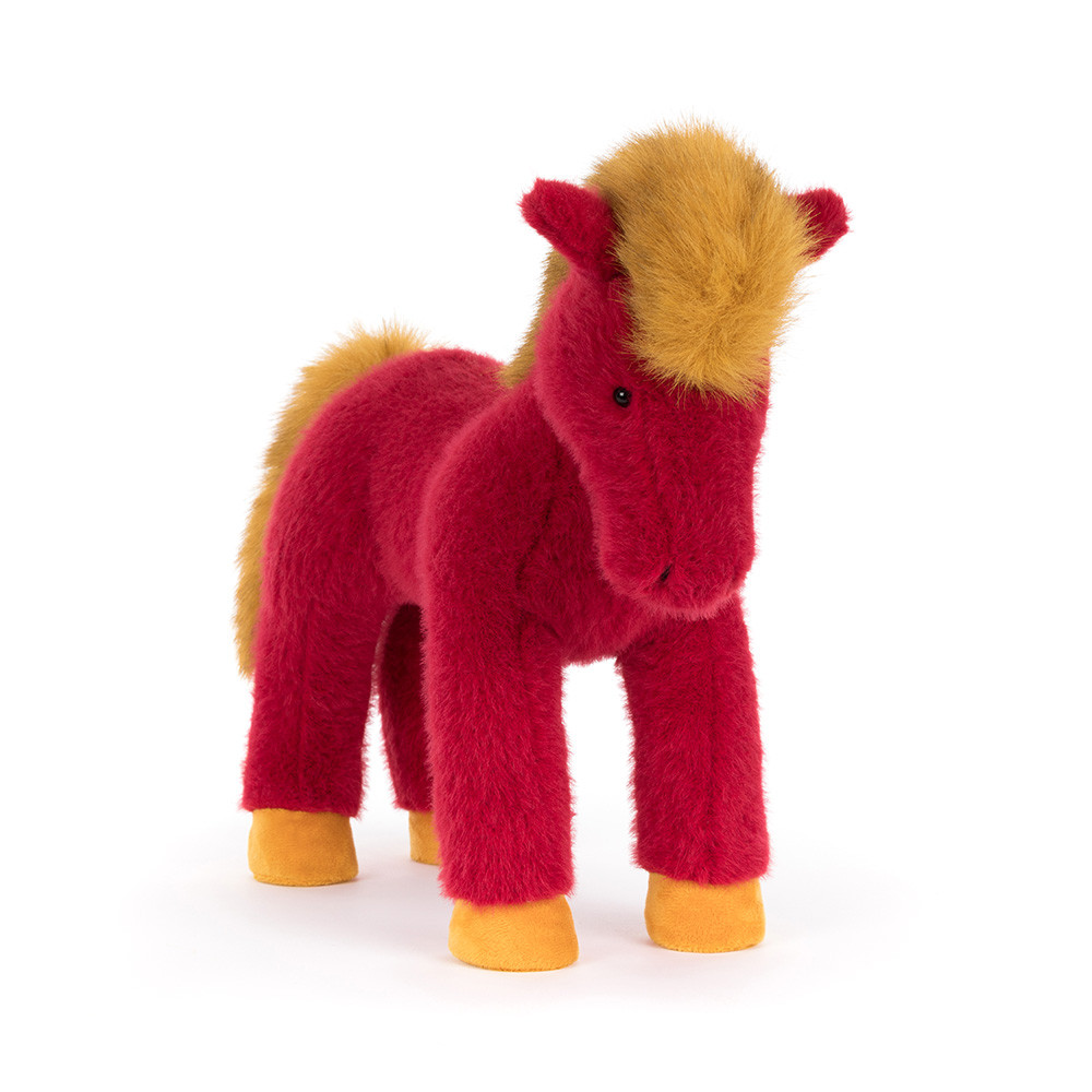 Peluche Cheval Festival en rouge