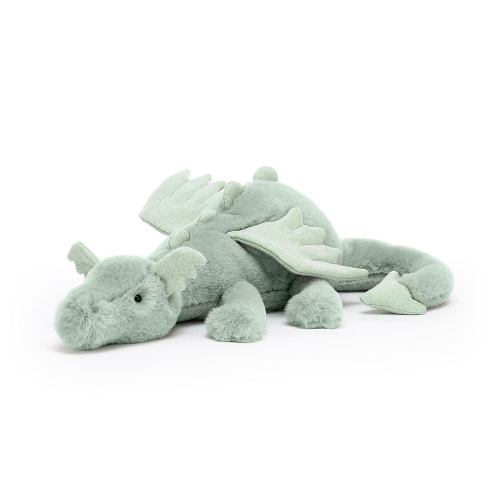 Peluche Dragon Sage en vert sauge