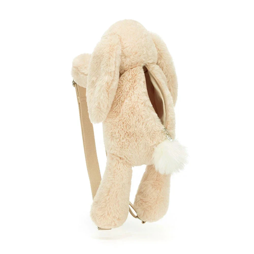 Sac à dos en peluche lapin Smudge beige – vue 4