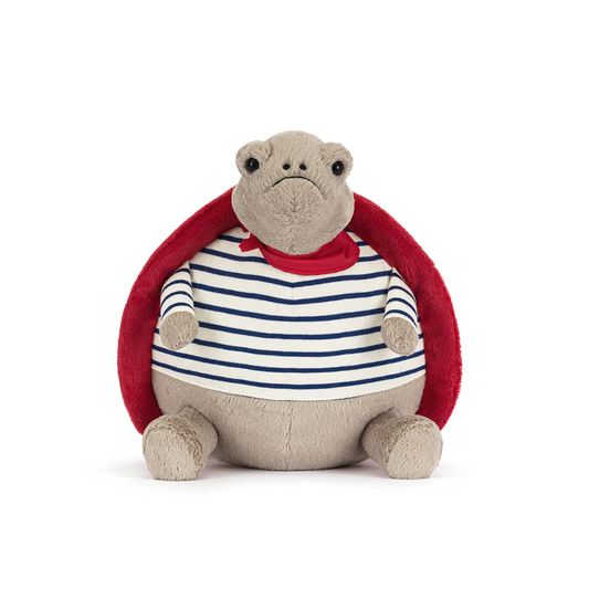 Peluche Tortue Timmy dans une tenue romantique rouge – vue 2