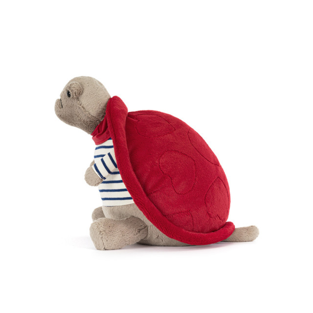 Peluche Tortue Timmy dans une tenue romantique rouge – vue 3