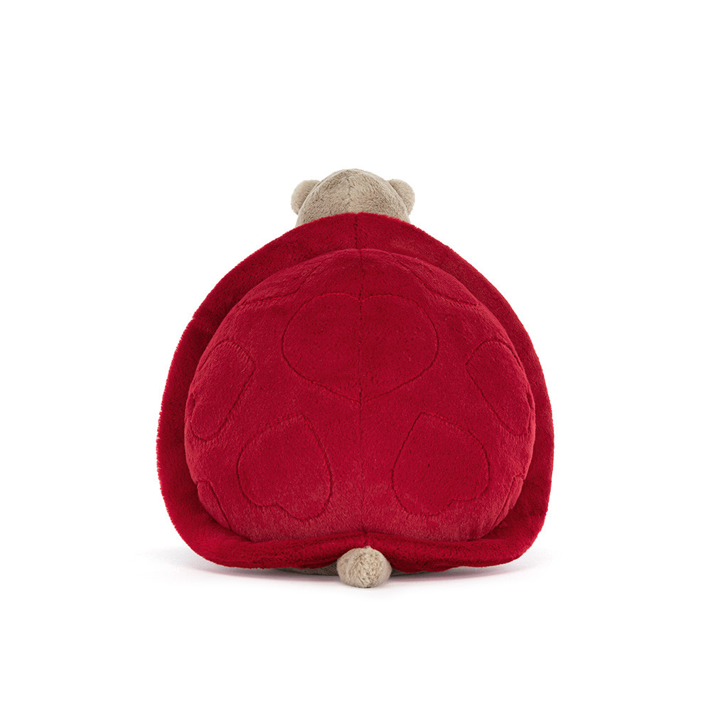 Peluche Tortue Timmy dans une tenue romantique rouge – vue 4