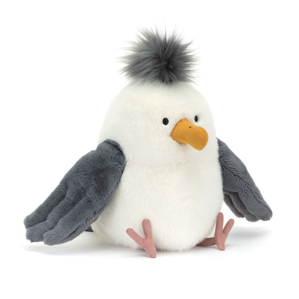 Peluche Mouette Chip en blanc