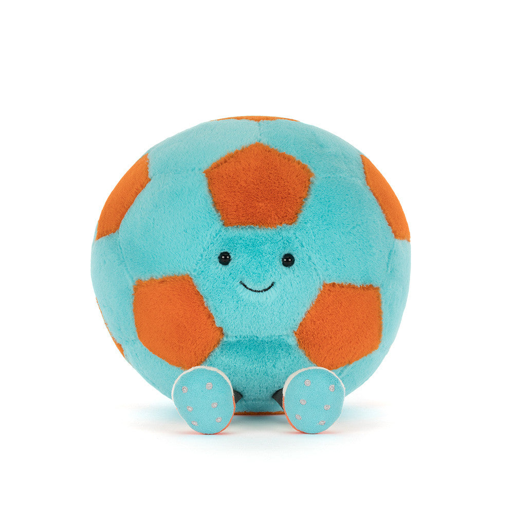 Peluche Amuseables Ballon de football en bleu et orange – vue 2